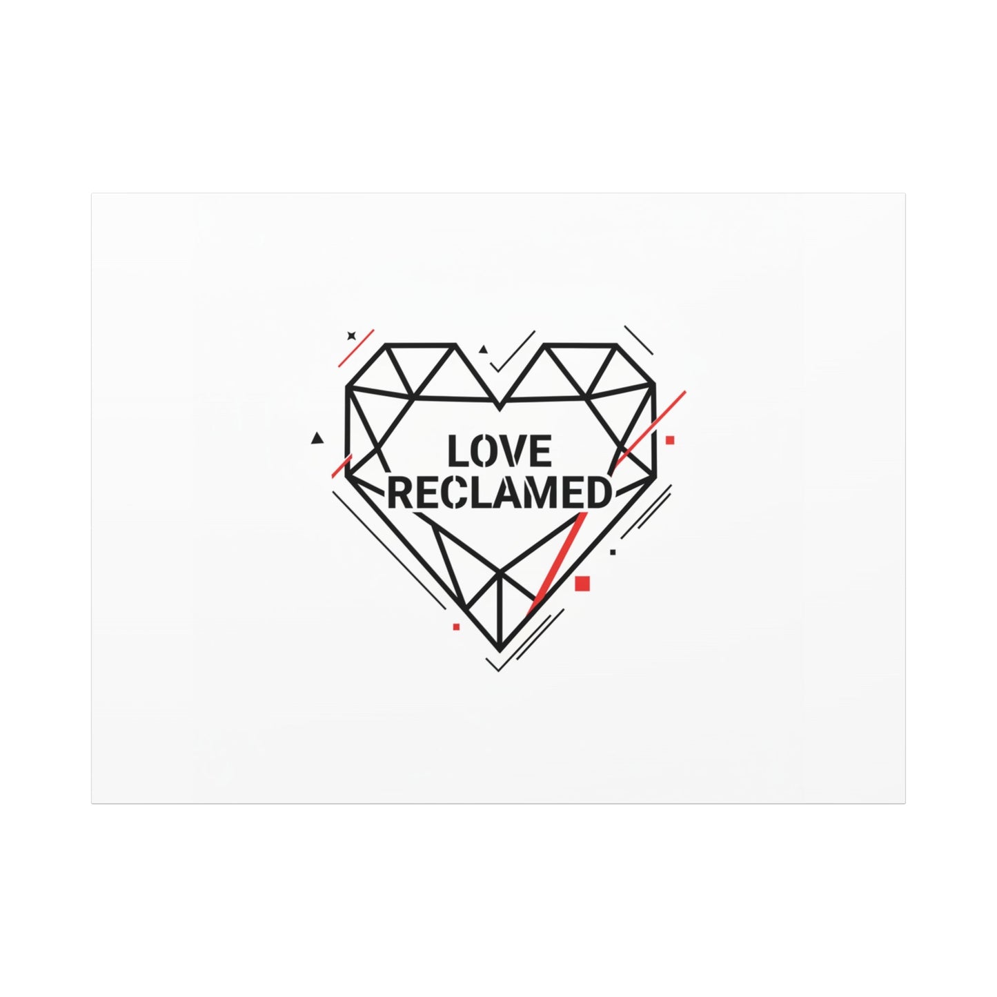Love Reclaimed Canvas | modern heart design, minimalist love icon