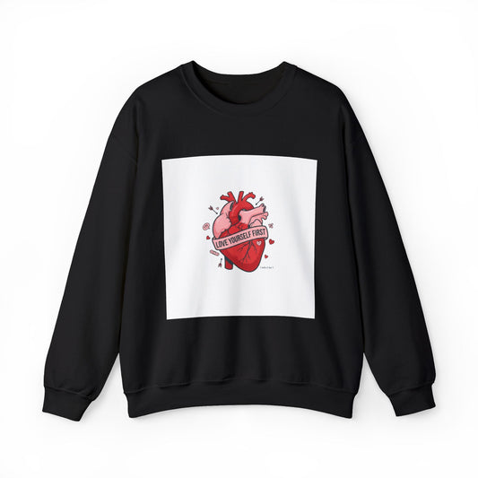 Anatomic Heart Patch Crewneck Sweatshirt | anti love graphic, punk Valentine