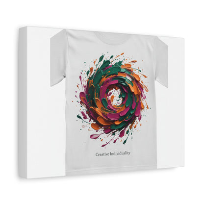 Painterly Abstract Floral Swirl Canvas | Matte Stretched Canvas