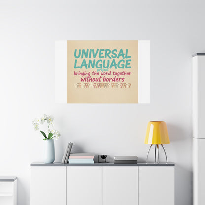 Universal Language Canvas | empowerment slogan, equality wall art