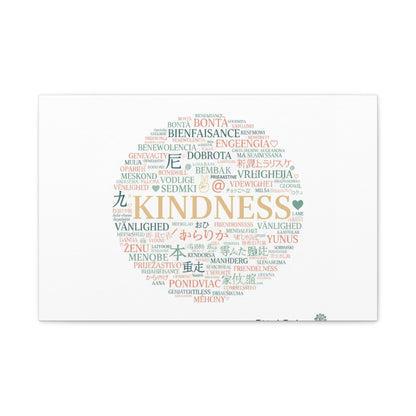 Kindness Word Cloud Canvas | Fresh Start Minimalist Wall Art