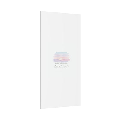 Choose Your Intentions Canvas, soft wellness poster, pastel gradient mindfulness art