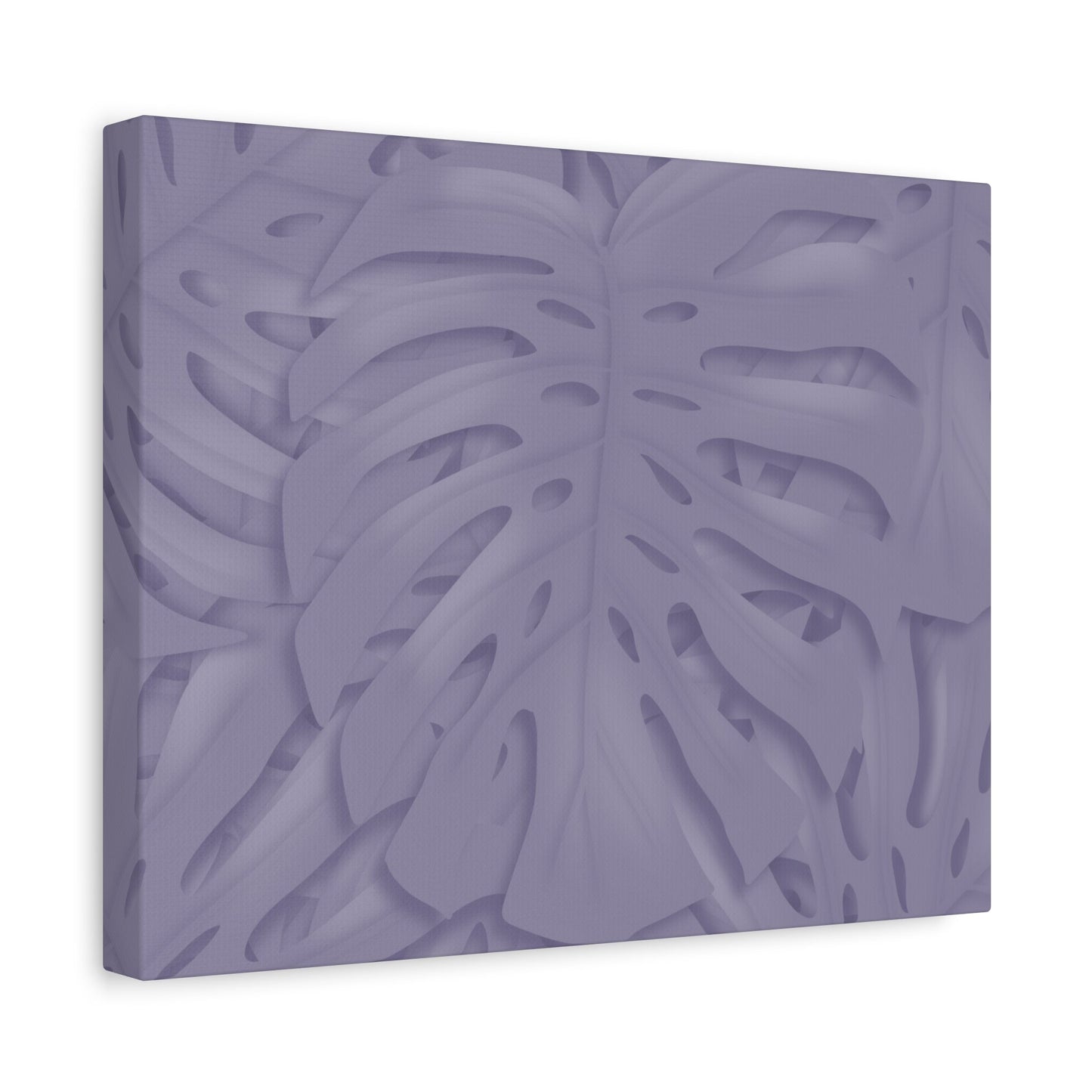 Violet Monstera Canvas Print – Botanical Wall Art