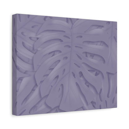 Violet Monstera Canvas Print – Botanical Wall Art