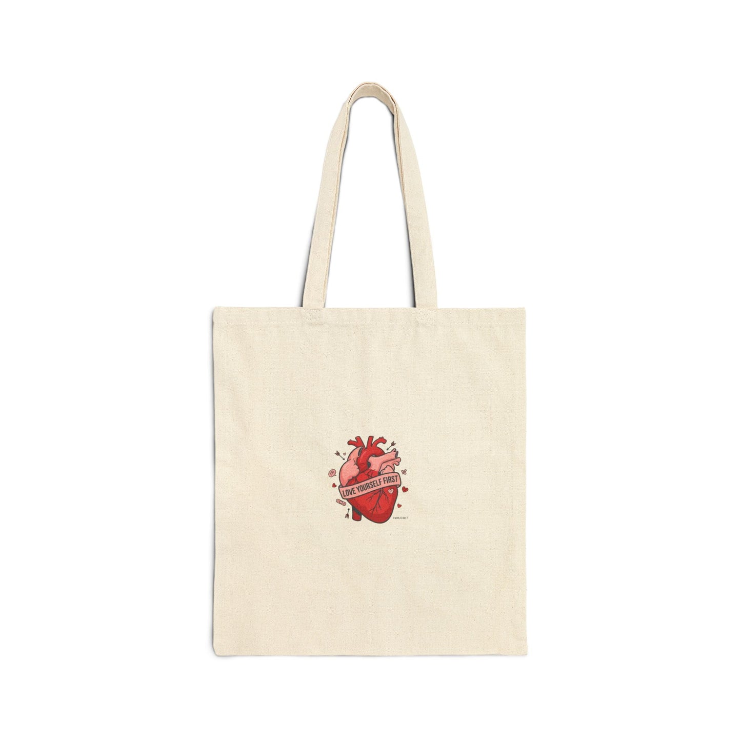 Anatomical Heart Illustration Tote | Hearts‑with‑a‑Twist, anti love graphic