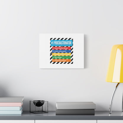 #1 Procrastinator Canvas, Rank-Style List Poster | Top-List Ranking Obsession