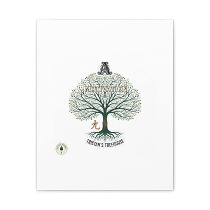 Handwritten Doodle Tree Canvas | Matte Stretched Wall Art