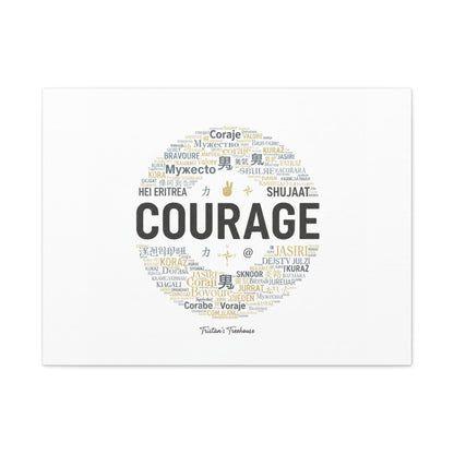 Courage Word Cloud Canvas | Fresh-Start Minimalism art print