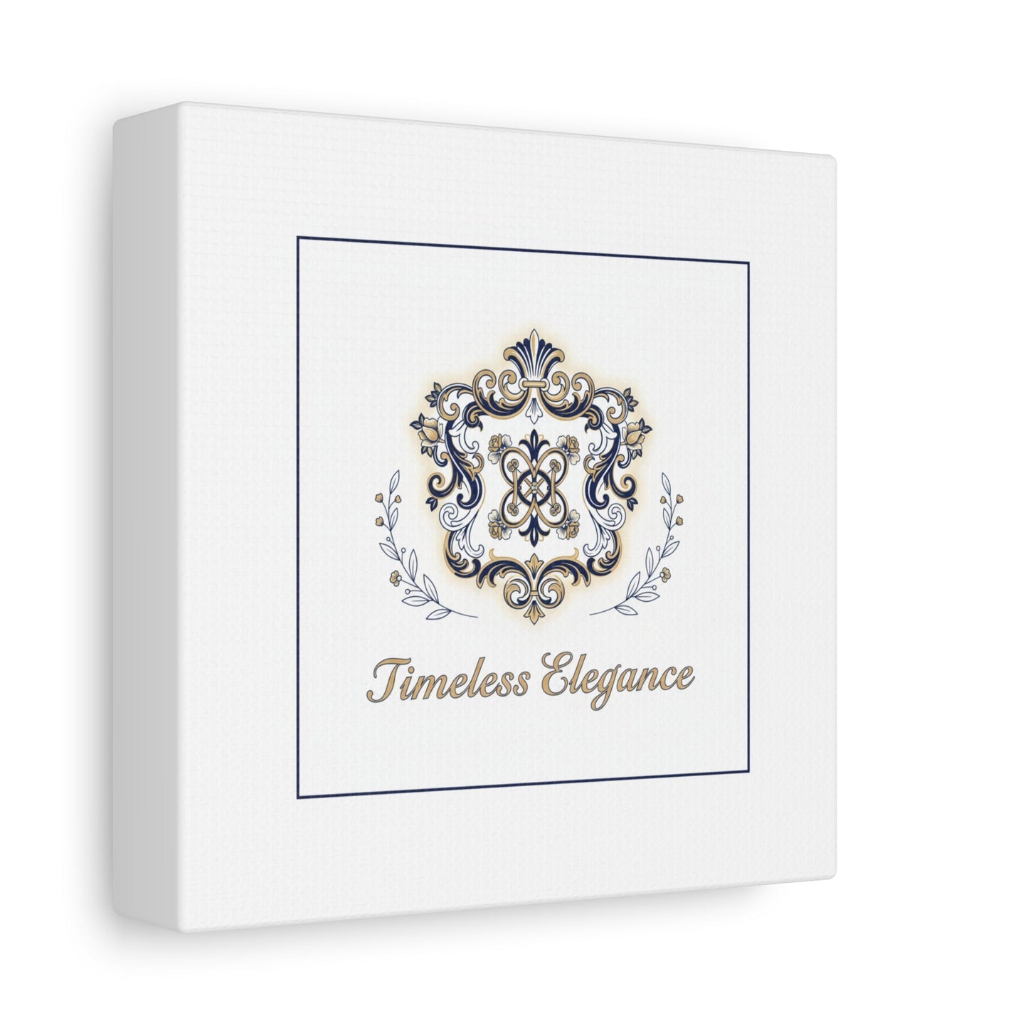 Ornate Brooch Emblem Canvas | Vintage Formalwear Accents, Baroque Print