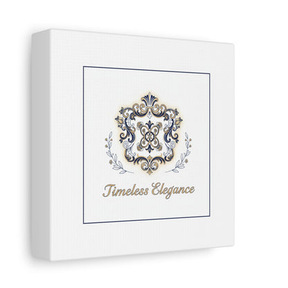 Ornate Brooch Emblem Canvas | Vintage Formalwear Accents, Baroque Print