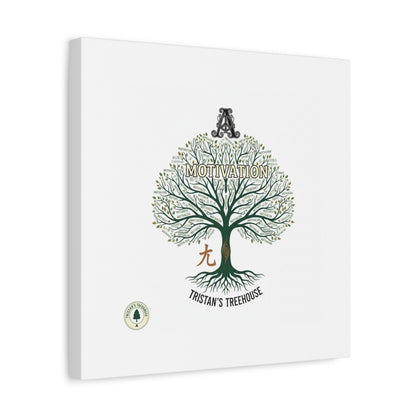 Handwritten Doodle Tree Canvas | Matte Stretched Wall Art