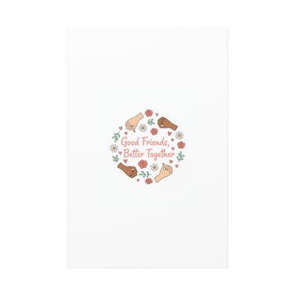 Good Friends Better Together Canvas | Friendship Valentine, Platonic Love