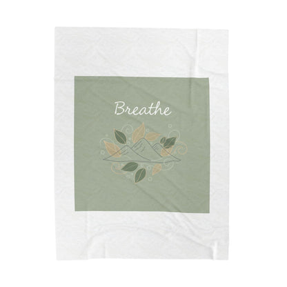 Breathe Mountain Line Blanket | nature vibes, calming forest symbols