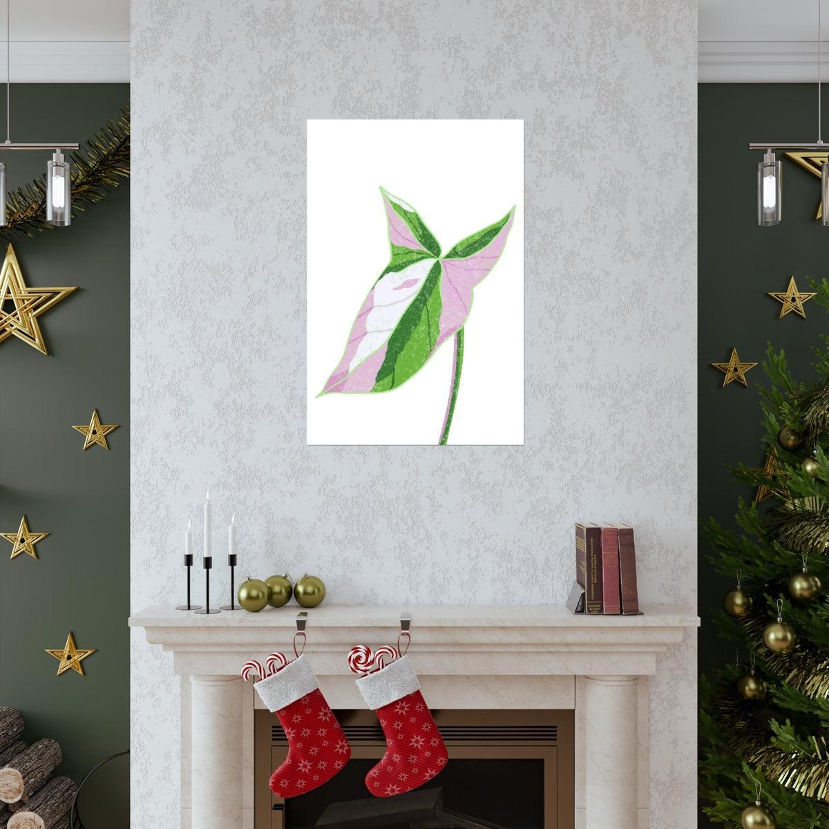 Syngonium Tricolor Botanical Print – Unframed Wall Art