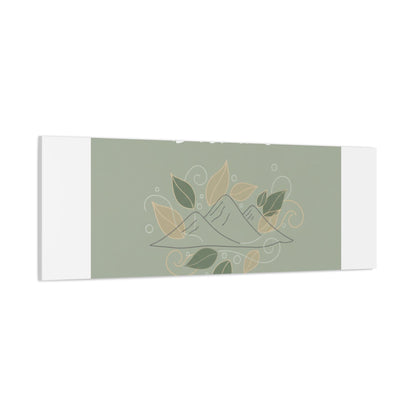 Breathe Mountain Line Canvas | Nature Symbols, Minimal Forest Wall Art