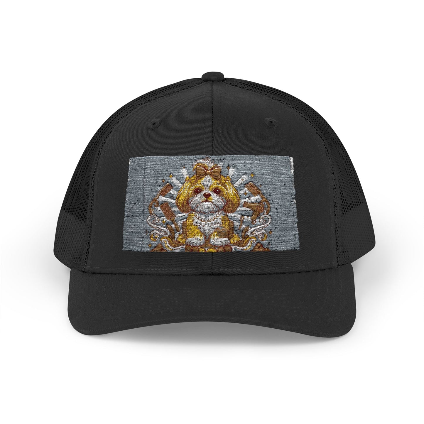 Trucker Cap — Gold Floral Mandala Patch Snapback
