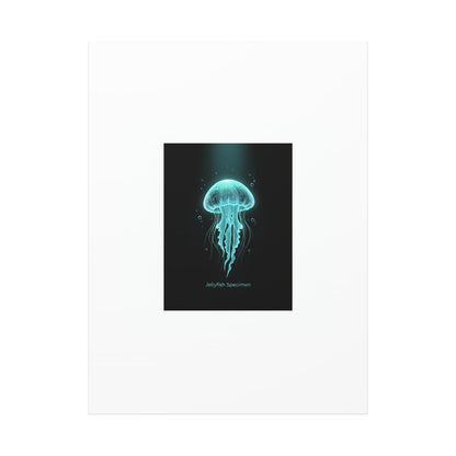 Bioluminescent Jellyfish Art Canvas | Deep Sea Aesthetic, Neon Glow