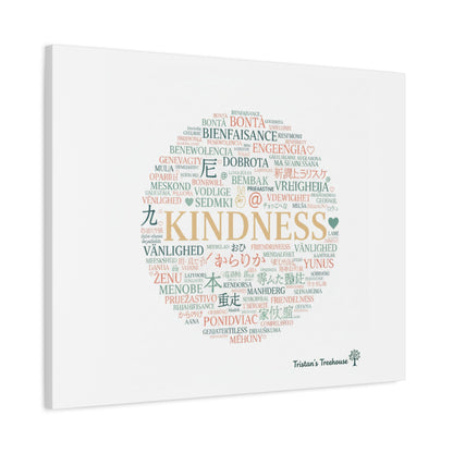 Kindness Word Cloud Canvas | Fresh Start Minimalist Wall Art