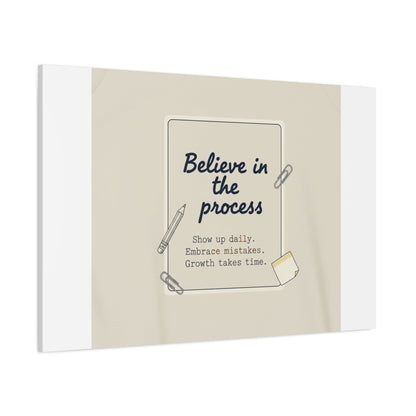 Believe in the Process Canvas | analogue note to self, handwritten reminder décor