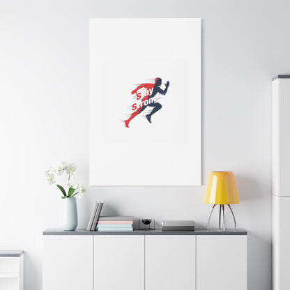 Stay Strong Runner Canvas | Fitness Motivation, Gym Wall Art