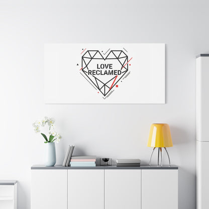 Love Reclaimed Canvas | modern heart design, minimalist love icon