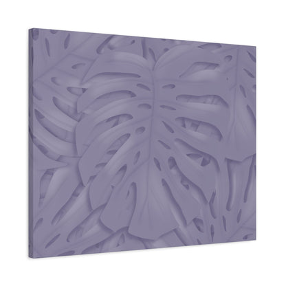Violet Monstera Canvas Print – Botanical Wall Art