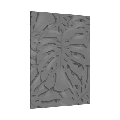 Grey Monstera Canvas Print – Botanical Wall Art