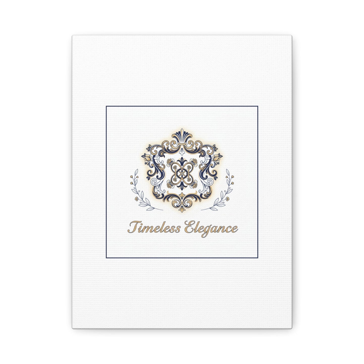 Ornate Brooch Emblem Canvas | Vintage Formalwear Accents, Baroque Print