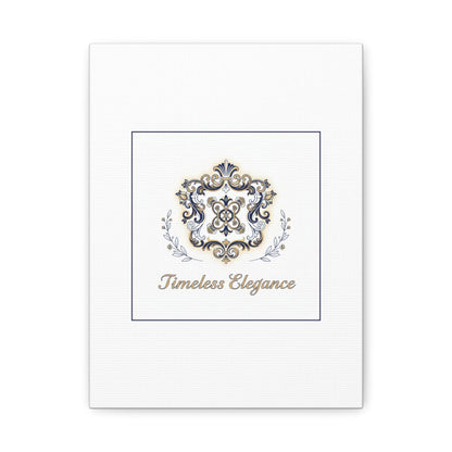 Ornate Brooch Emblem Canvas | Vintage Formalwear Accents, Baroque Print