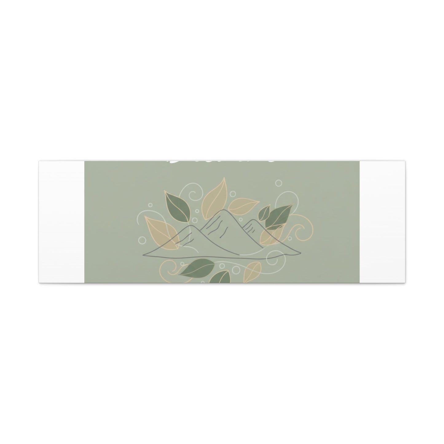 Breathe Mountain Line Canvas | Nature Symbols, Minimal Forest Wall Art