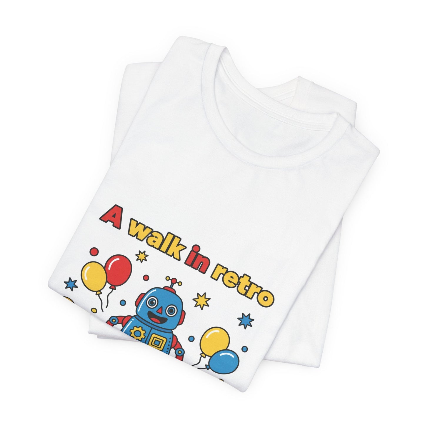 Retro Robot Toy Graphic Tee | Throwback Kid, Primary Colors