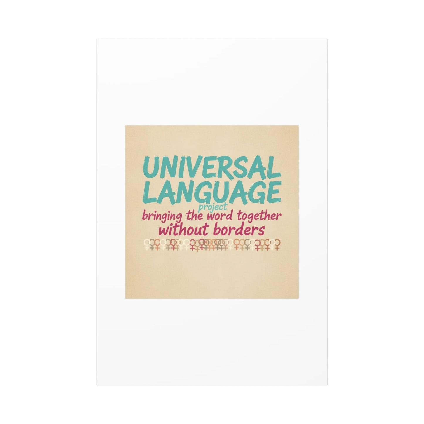 Universal Language Canvas | empowerment slogan, equality wall art