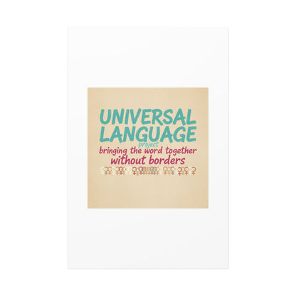 Universal Language Canvas | empowerment slogan, equality wall art