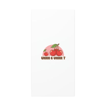 Six Severn Cherry Retro Graphic Canvas | kawaii fruit print, vintage cherry design
