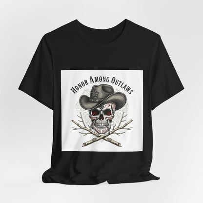 Western Skull Art Tee | cowboy horror shirt, gothic Americana