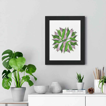 Syngonium Tricolor Pattern Framed Print – Botanical Wall Art