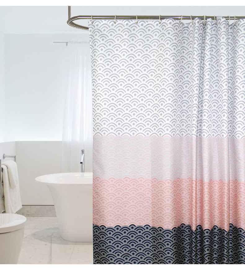 WIFI flower type shower curtain fabric