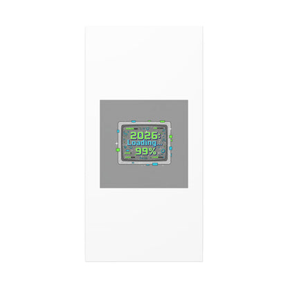 2026 Loading 99% Canvas | NYE countdown, retro system interface