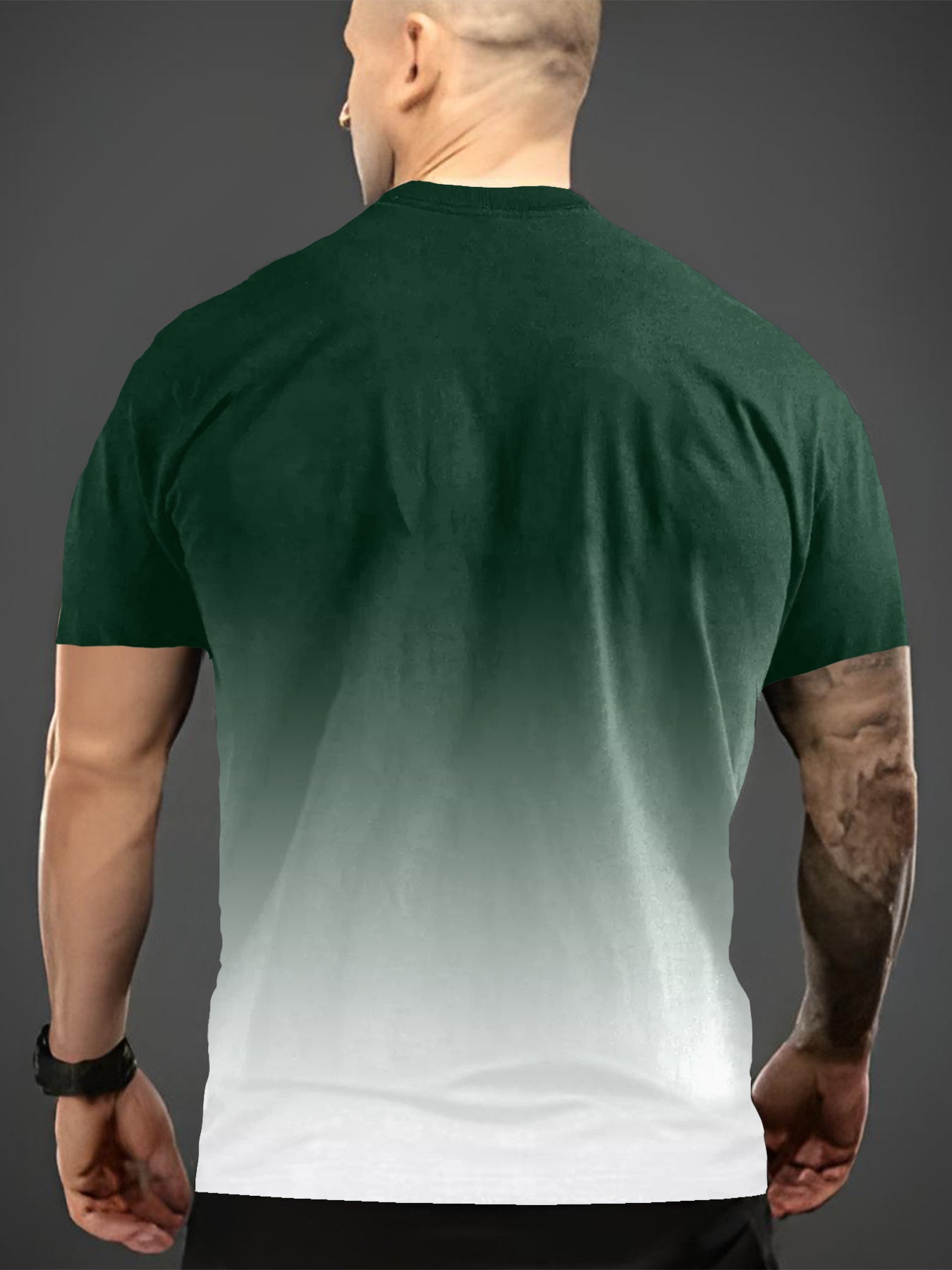 Summer Men'S 3D Digital Printing, Cool Gradual Change: "Calvin" Printed T-Shirt, Casual And Comfortable Versatile Men'S Round Neck Short Sleeves, Suitable for Daily And Sports Wear