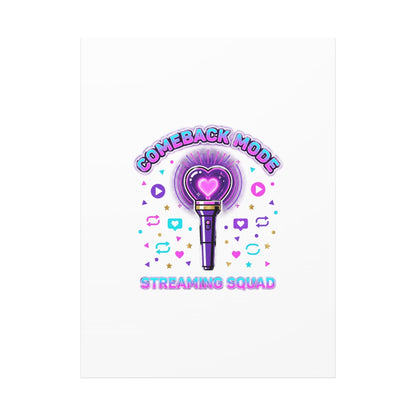 Comeback Mode Lightstick Canvas | K-pop Comeback, Streaming Squad