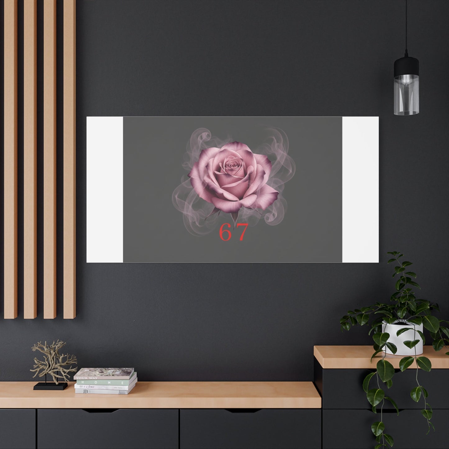 6 7 Valentine's Canvas | Viral Gothic Rose Wall Art | 6 7 Meaning Dark Romance