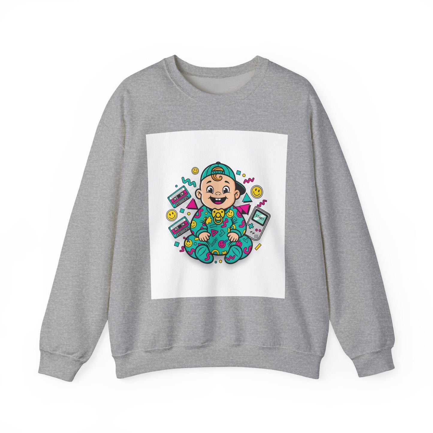 Retro Gamer Baby Crewneck Sweatshirt — Cute Arcade Controller Design