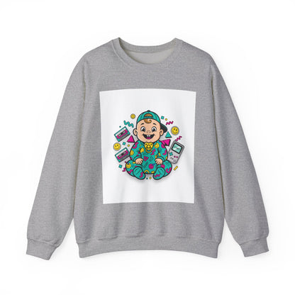 Retro Gamer Baby Crewneck Sweatshirt — Cute Arcade Controller Design
