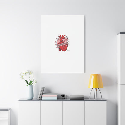 Love Yourself First Canvas, Hearts-with-a-Twist, Anti-Valentine Art