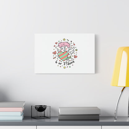 Weird Cupid heart illustration Canvas | Weird Valentine, quirky chaotic love