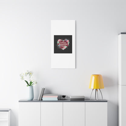 Love's Beautiful Chaos Canvas Print | Soft Grunge Hearts, Distressed Heart Art