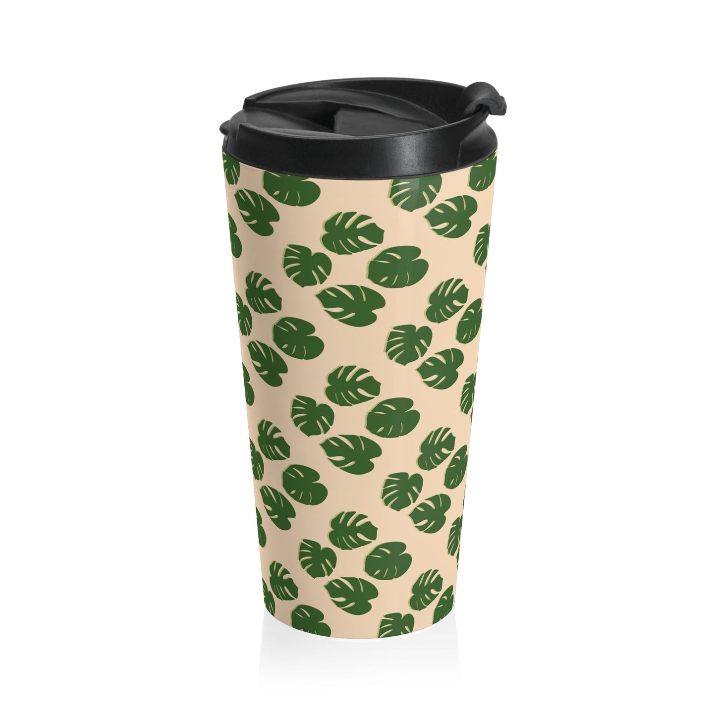 Monstera Pattern 15 oz Vacuum Insulated Stainless Steel Travel Tumbler