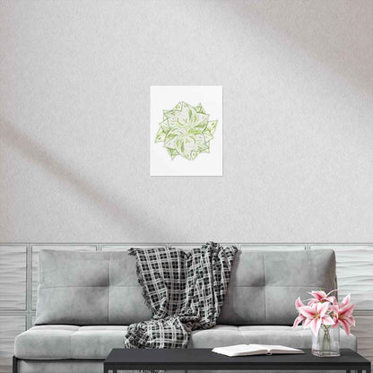 Snow Queen Pothos Botanical Print – Unframed Wall Art