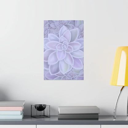 Graptopetalum Murasaki Succulent Pattern Botanical Print – Unframed Wall Art