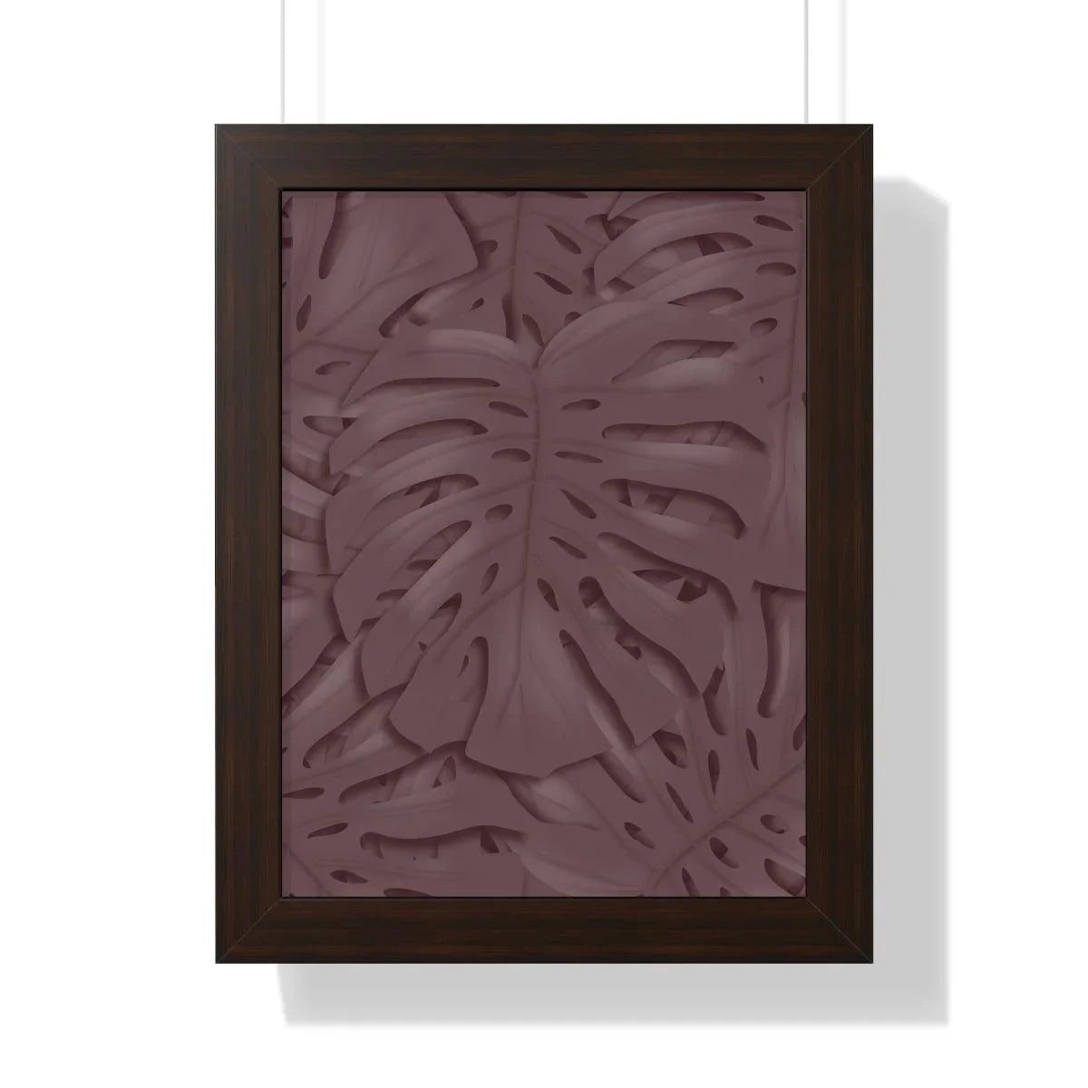 Merlot Monstera Framed Print – Botanical Wall Art